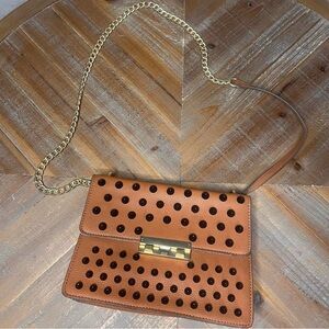 Foley & Corinna Slumber Nights Blogger Bag Cognac black studded Gold‎ Chain